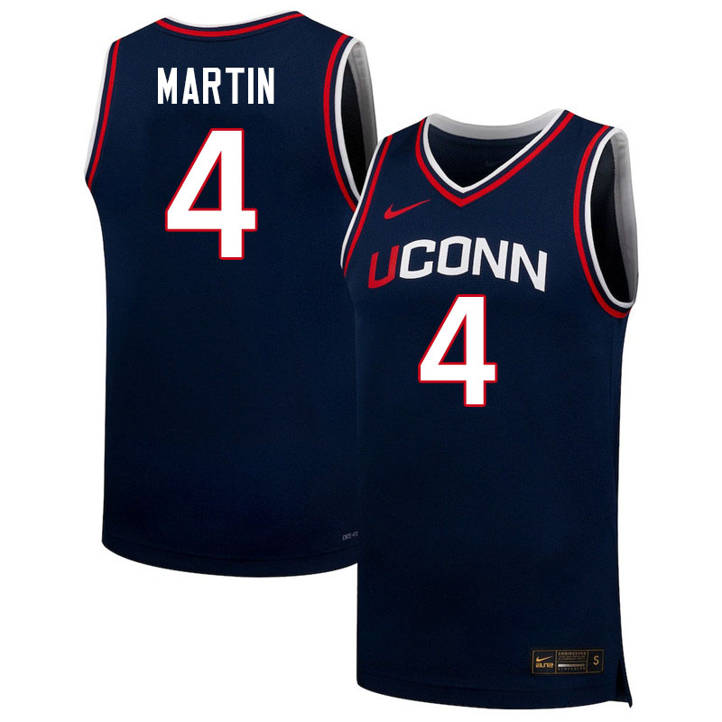 Uconn Huskies #4 Tyrese Martin College Basketball Jerseys,Uniforms-Navy